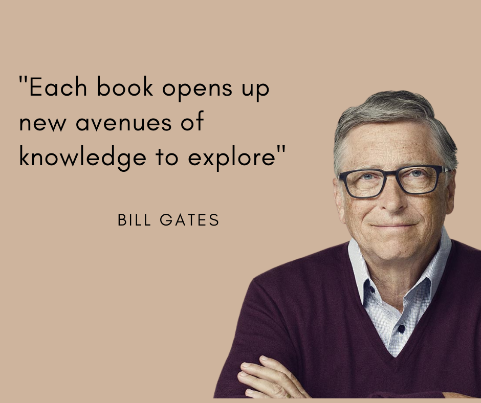 Bill gates quote on reading books